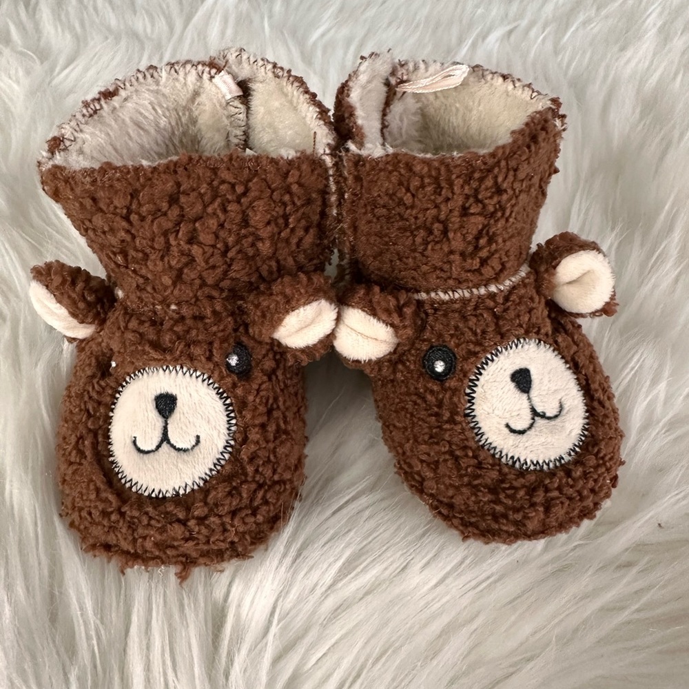 H&M Baby Sherpa bear booties